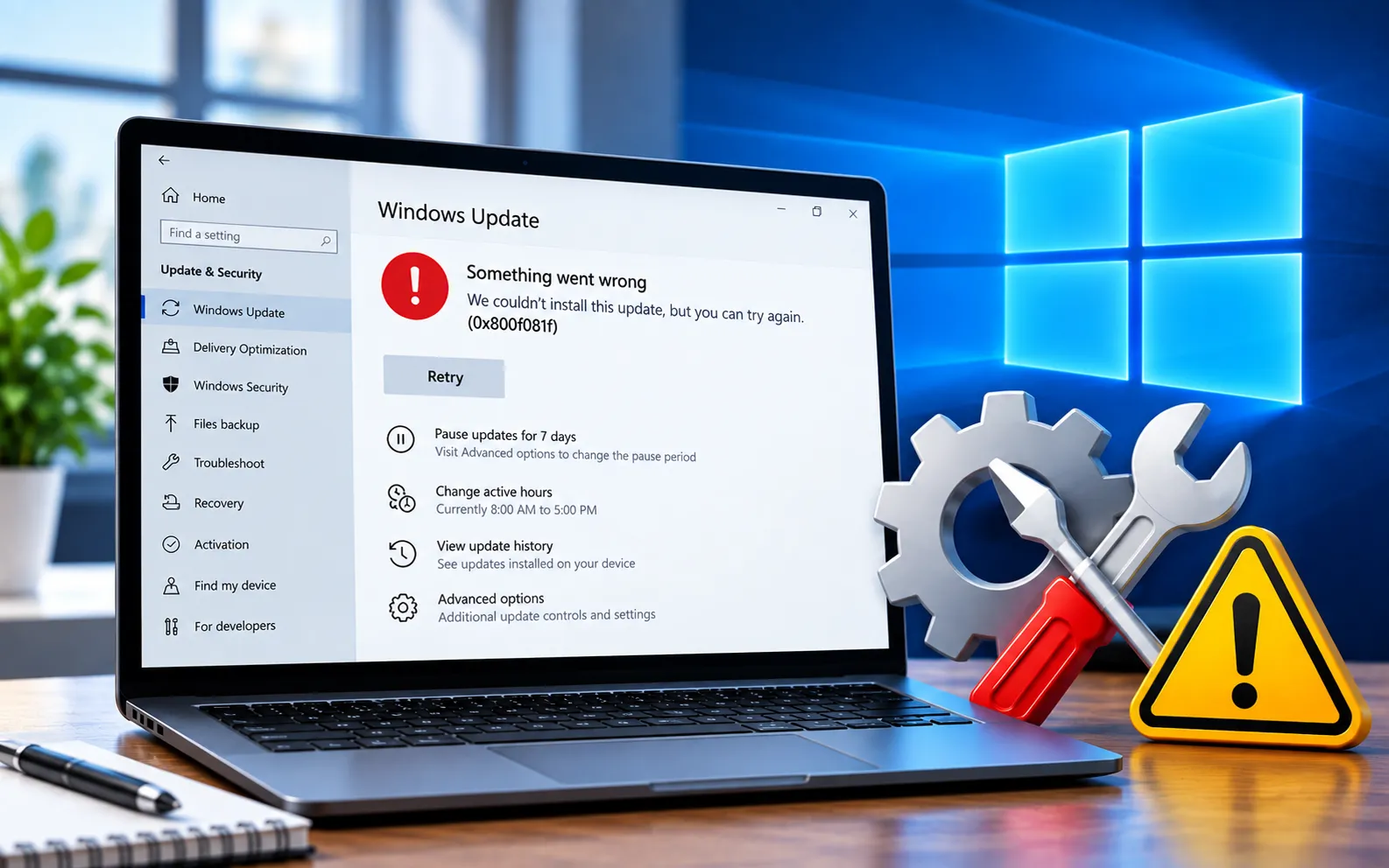We're sorry but Outlook has run into an error fix